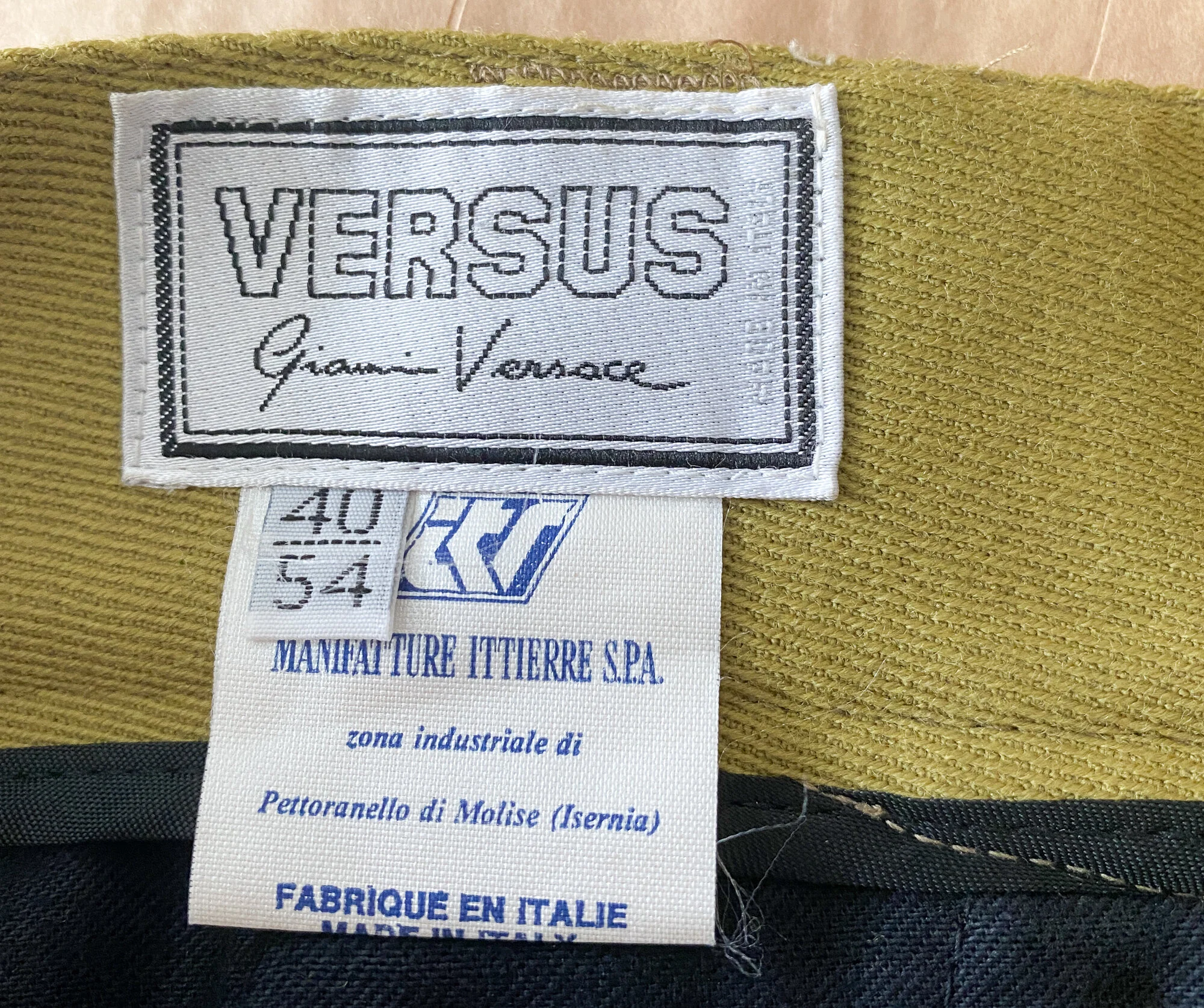 1980s Versus Gianni Versace Chartreuse Draped Trousers — Wayward